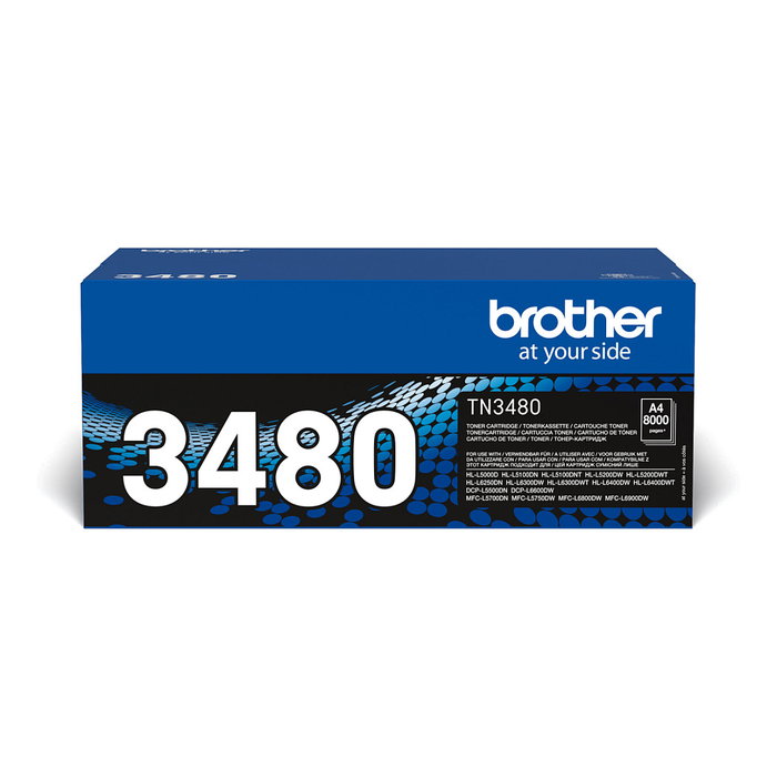 Brother TN-3480 Cartucho de Tóner Negro Alto Rendimiento XL 8.000 Páginas