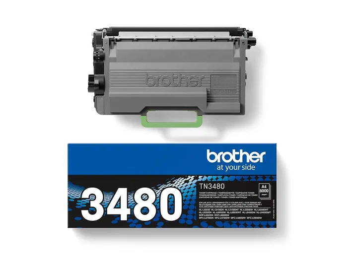 Brother TN-3480 Cartucho de Tóner Negro Alto Rendimiento XL 8.000 Páginas
