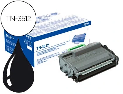 Brother TN-3512 Cartucho de Tóner Negro de Súper Larga Duración