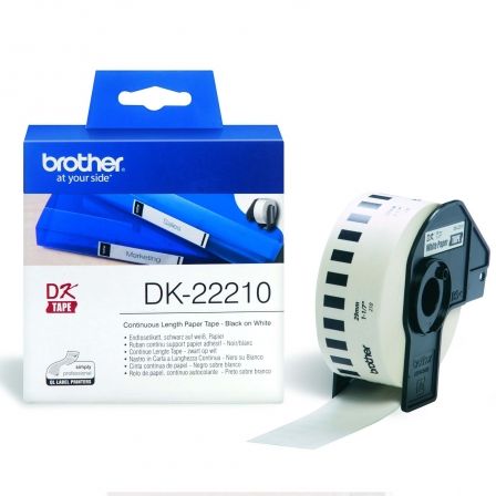 Brother DK-22210 Cinta Continua de Papel Térmico Blanco 29mm x 30,48m