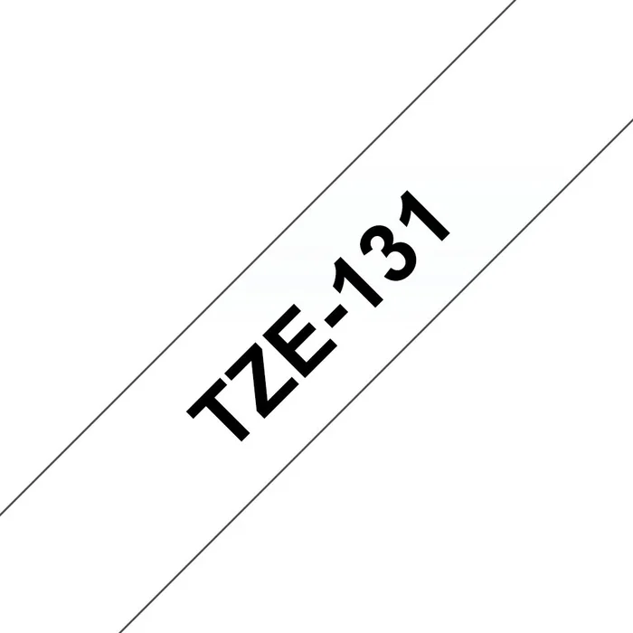 Brother TZe-131 Cinta Laminada 12mm x 8m Negro sobre Transparente