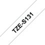 Brother Cinta Laminada TZe-131 Negro sobre Transparente 12mm x 8m