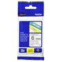 Brother Cinta Laminada TZe-211 Negro sobre Blanco 6mm x 8m