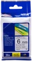 Brother Cinta Laminada TZe-211 Negro sobre Blanco 6mm x 8m