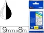 Brother TZe-221 Cinta Laminada 9mm x 8m Negro sobre Blanco