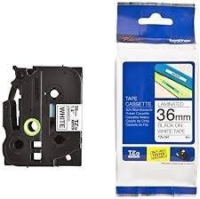 Brother Cinta Laminada TZe-261 36mm x 8m Negro sobre Blanco