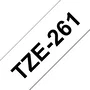 Brother TZe-261 Cinta Laminada 36mm x 8m Negro sobre Blanco