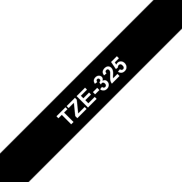 Brother TZe-325 Cinta Laminada 9mm x 8m Blanco sobre Negro