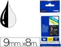 Brother TZe-325 Cinta Laminada 9mm x 8m Blanco sobre Negro