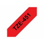 Brother TZe-451 Cinta laminada Negro sobre Rojo 24mm x 8m