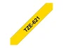 Brother TZe-621 Cinta de Rotular Laminada Negro sobre Amarillo 9mm x 8m