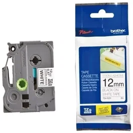 Brother TZe-S231 Cinta Laminada Super Adhesiva 12mm x 8m Blanco/Negro