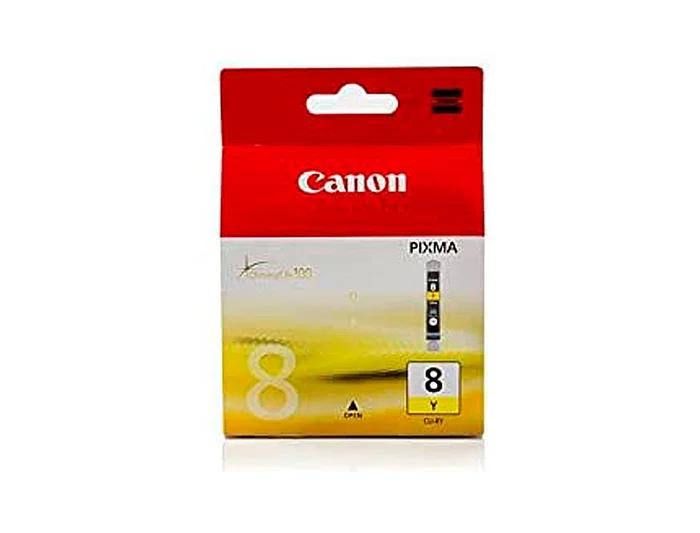 Canon CLI-8 Amarillo Tinta Ink-jet para Canon IP3300, 4200, 4300, 5200, 5300, MP500, 800, IX4000, IX5000, Pro9000