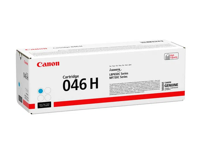Canon Toner 046H / 1253C002 Cyan XL - Cartucho de Tóner Cian de Alta Capacidad Canon Toner 046H / 1253C002 Cyan XL - Cartucho de Tóner Cian de Alta Capacidad