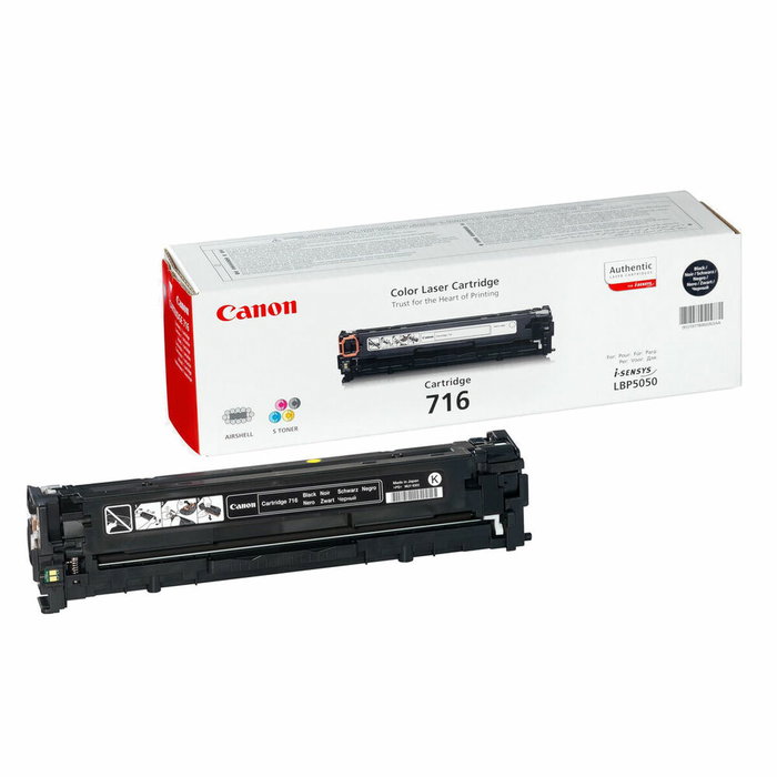 Canon Cartucho de Tóner 716 Negro Original para i-SENSYS LBP-5050/5050n Canon Cartucho de Tóner 716 Negro Original para i-SENSYS LBP-5050/5050n