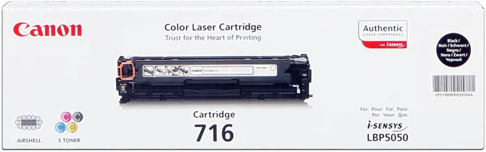Canon Tóner 716BK Negro Original (1980B002) - 2.300 Páginas Canon Tóner 716BK Negro Original (1980B002) - 2.300 Páginas