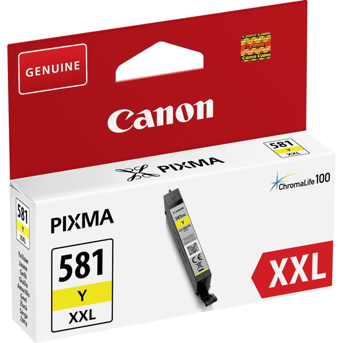 Canon CLI-581Y XXL Amarillo, Cartucho de Tinta Original para PIXMA Canon CLI-581Y XXL Amarillo, Cartucho de Tinta Original para PIXMA