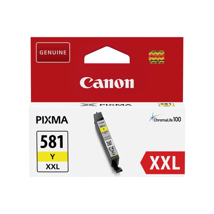 Canon CLI-581Y XXL Amarillo, Cartucho de Tinta Original para PIXMA Canon CLI-581Y XXL Amarillo, Cartucho de Tinta Original para PIXMA