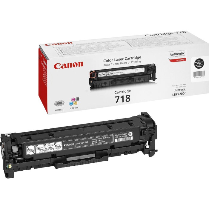 Canon Tóner 718 BK Negro