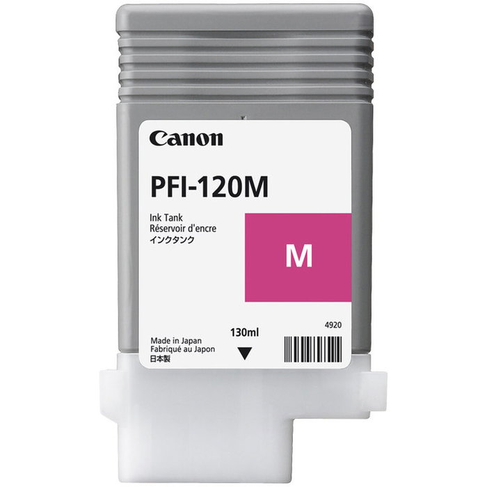 Canon PFI-120M Cartucho de Tinta Magenta 130 ml (2887C001) Registrado para imagePROGRAF TM-Series y GP-Series