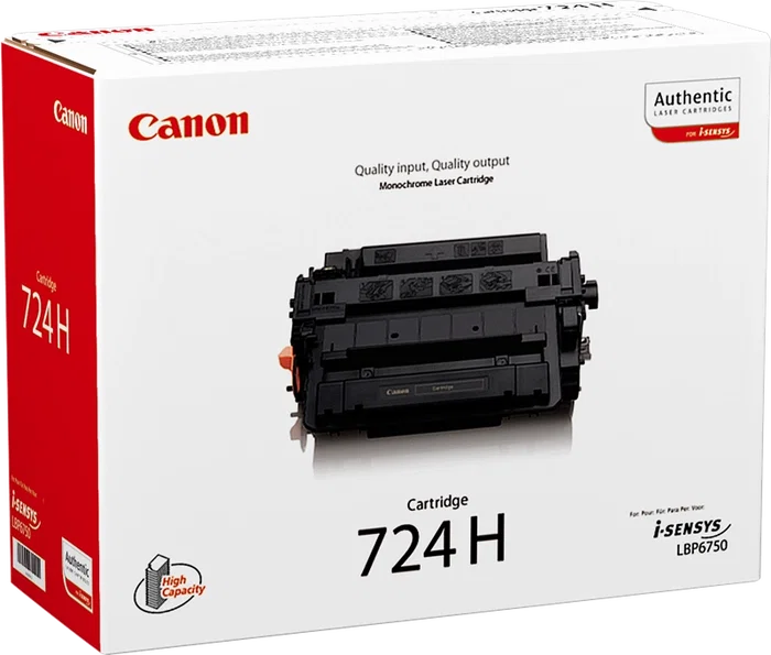 Canon 3482B002 Tóner Negro 724H Alta Capacidad 12.500 Páginas Canon 3482B002 Tóner Negro 724H Alta Capacidad 12.500 Páginas