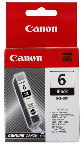 Canon BCI-6BK Cartucho de Tinta Negro Original (4705A002) Canon BCI-6BK Cartucho de Tinta Negro Original (4705A002)
