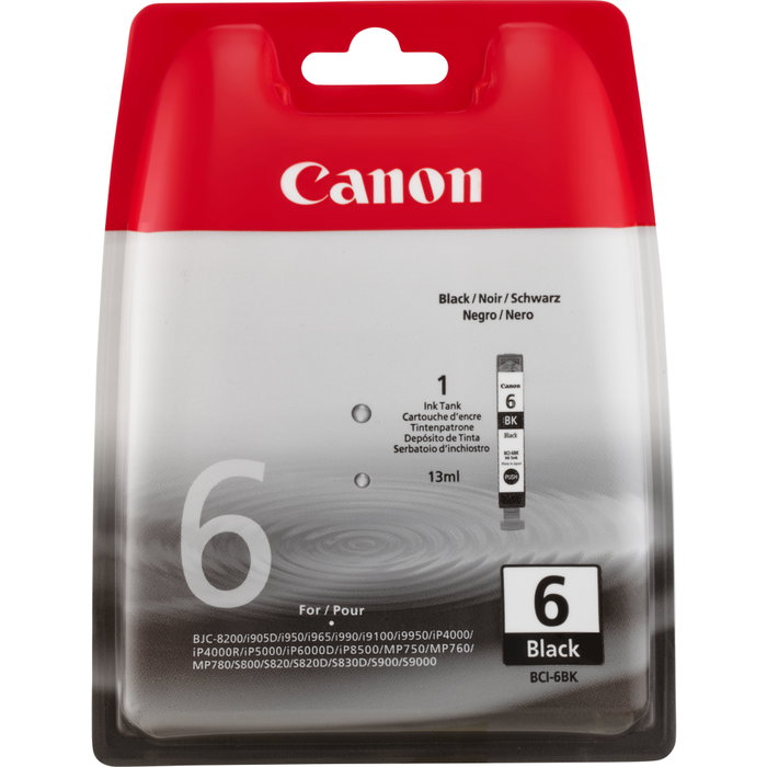 Canon BCI-6BK Cartucho de Tinta Negro Original (4705A002) Canon BCI-6BK Cartucho de Tinta Negro Original (4705A002)