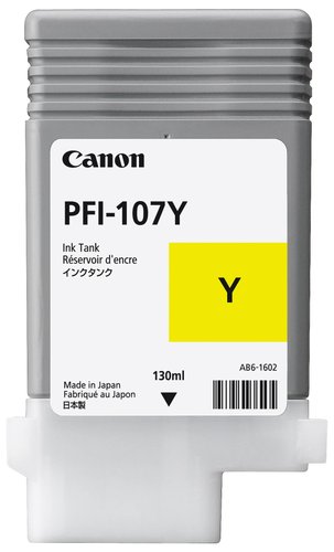 Canon PFI-107Y Cartucho de Tinta Amarillo 130ml