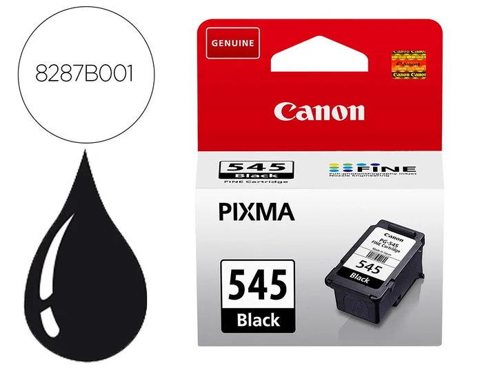 Canon PG-545 Cartucho de Tinta Negro Original, Rendimiento Estándar Canon PG-545 Cartucho de Tinta Negro Original, Rendimiento Estándar