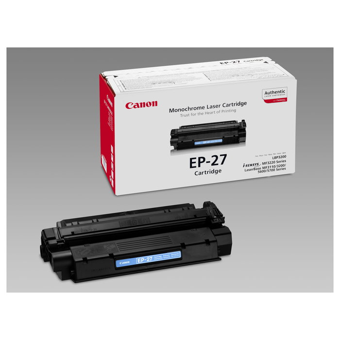 Canon EP-27 Tóner Original Negro para Láser - 2500 Páginas - Compatible con LBP3200, MF3220, MF3110, MF3200, MF5600, MF5700