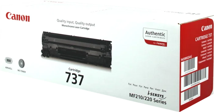Canon Cartucho de Tóner CRG 737 Negro