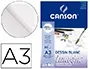 Canson Imagine Bloc Dibujo Multitécnicas Din A3 Encolado Liso 29,7x42 cm 50 Hojas 200 gr/m2