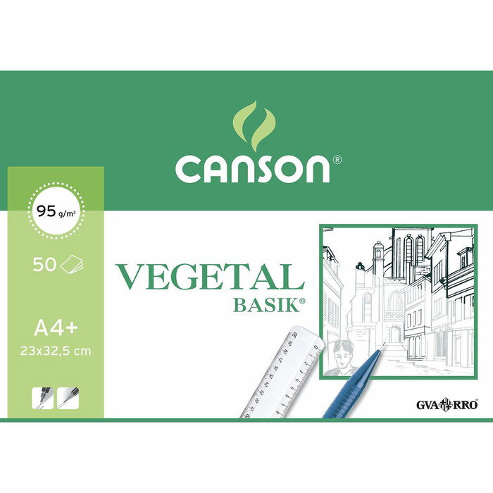 Canson Bloc Vegetal Basik de 50 Hojas 90 g 23x32,4cm