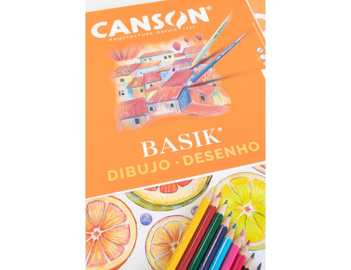 Canson Dibujo Basik con Recuadro 250 Hojas 130g 32,5x46cm