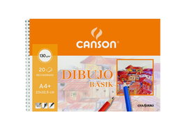 Canson Bloc Dibujo Basik Espiral A4+ 130gr Microperforado Blanco Natural Pack 10 Unidades