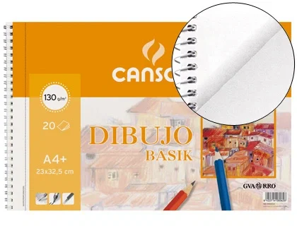 Canson Bloc de Dibujo Basik A4+ 20 Hojas 130g