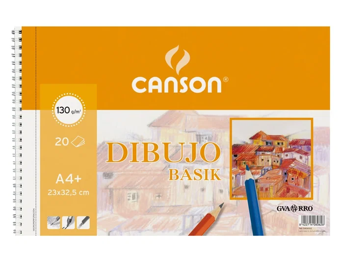 Canson Bloc de Dibujo Basik A4+ 20 Hojas 130g