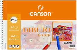 Canson Bloc de Dibujo Basik A4+ 130g con 20 Hojas - Set de 10