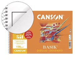 Canson Bloc de Dibujo Basik Espiral A4+ 130g (Set de 10)