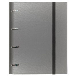 Carchivo Carpeta Anillas 4x35 mm Carpeblock Metal Recambio 100H A4 90 gr Cartón Plastificado Gris