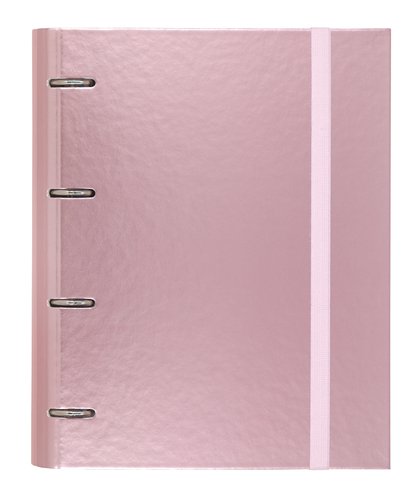 Carchivo Carpeblock Metal Carpeta de Anillas A4 Rosa con Recambio