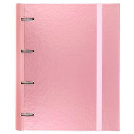 Carchivo Carpeta Anillas 4x35 mm Carpeblock Metal C-Recambio A4 Cartón Plastificado Rosa 100H 90 gr