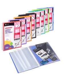 Carpeta Fundas (Tarifario) Carchivo Espiral Pp Archivex-Star Canguro A4 20 F. Surtidos