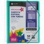 CARCHIVO Carpeta con Fundas Espiral A4 con 50 Fundas Surtidas