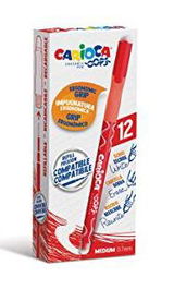 Carioca Bolígrafo Oops Monocolor Rojo Caja 12 Ud