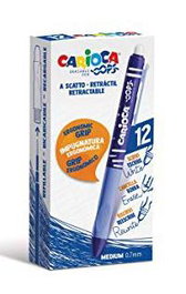 Carioca Bolígrafo Tinta Borrable Oops Retráctil Monocolor Azul Caja 12 Unidades