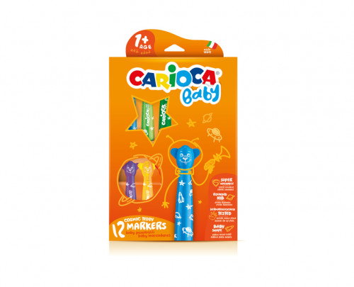 Carioca Estuche de Rotuladores Baby Teddy Marker de 12 piezas Carioca Estuche de Rotuladores Baby Teddy Marker de 12 piezas