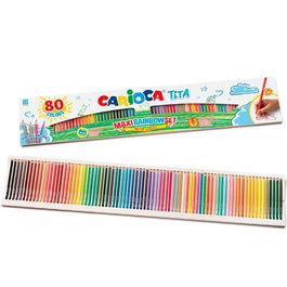 Carioca Lápices De Colores Tita Maxi Rainbow Estuche 80 Ud