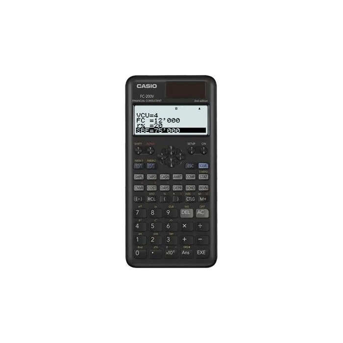 Casio FC-200V-2 Calculadora Financiera Negra Casio FC-200V-2 Calculadora Financiera Negra