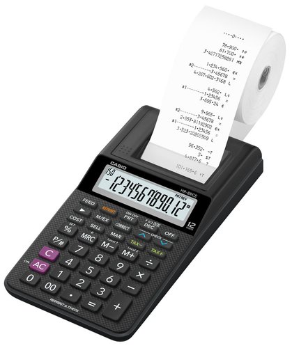 Casio HR-8RCE Calculadora Impresora de 12 Dígitos Negro Casio HR-8RCE Calculadora Impresora de 12 Dígitos Negro